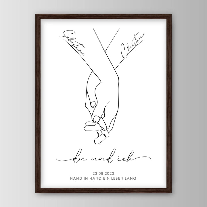 Hand in Hand - Personalisiertes Poster