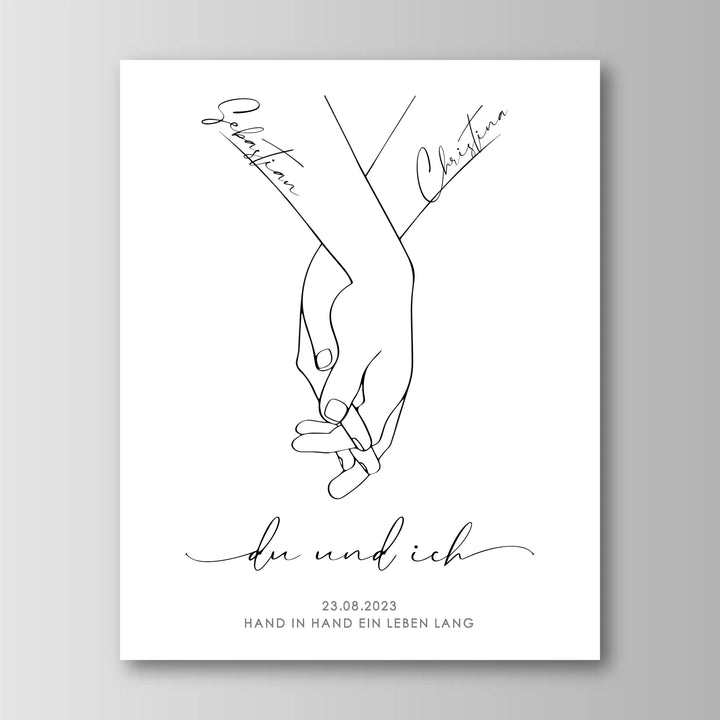 Hand in Hand - Personalisiertes Poster