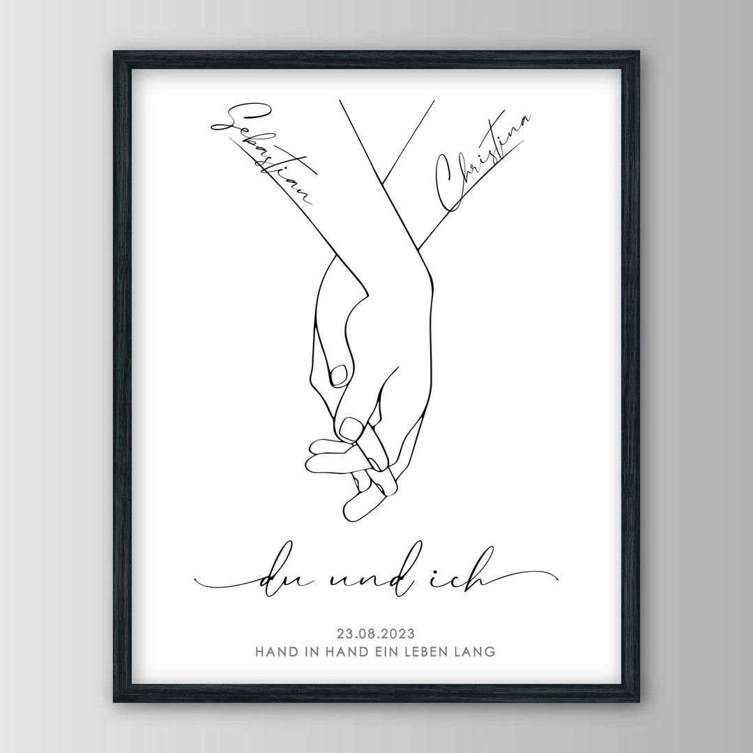 Hand in Hand - Personalisiertes Poster