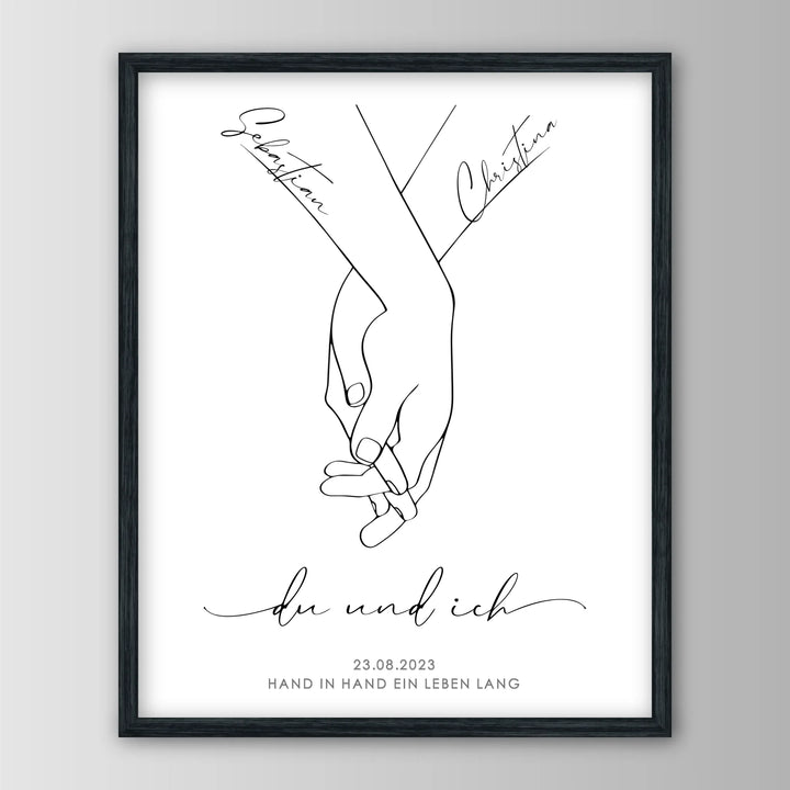 Hand in Hand - Personalisiertes Poster