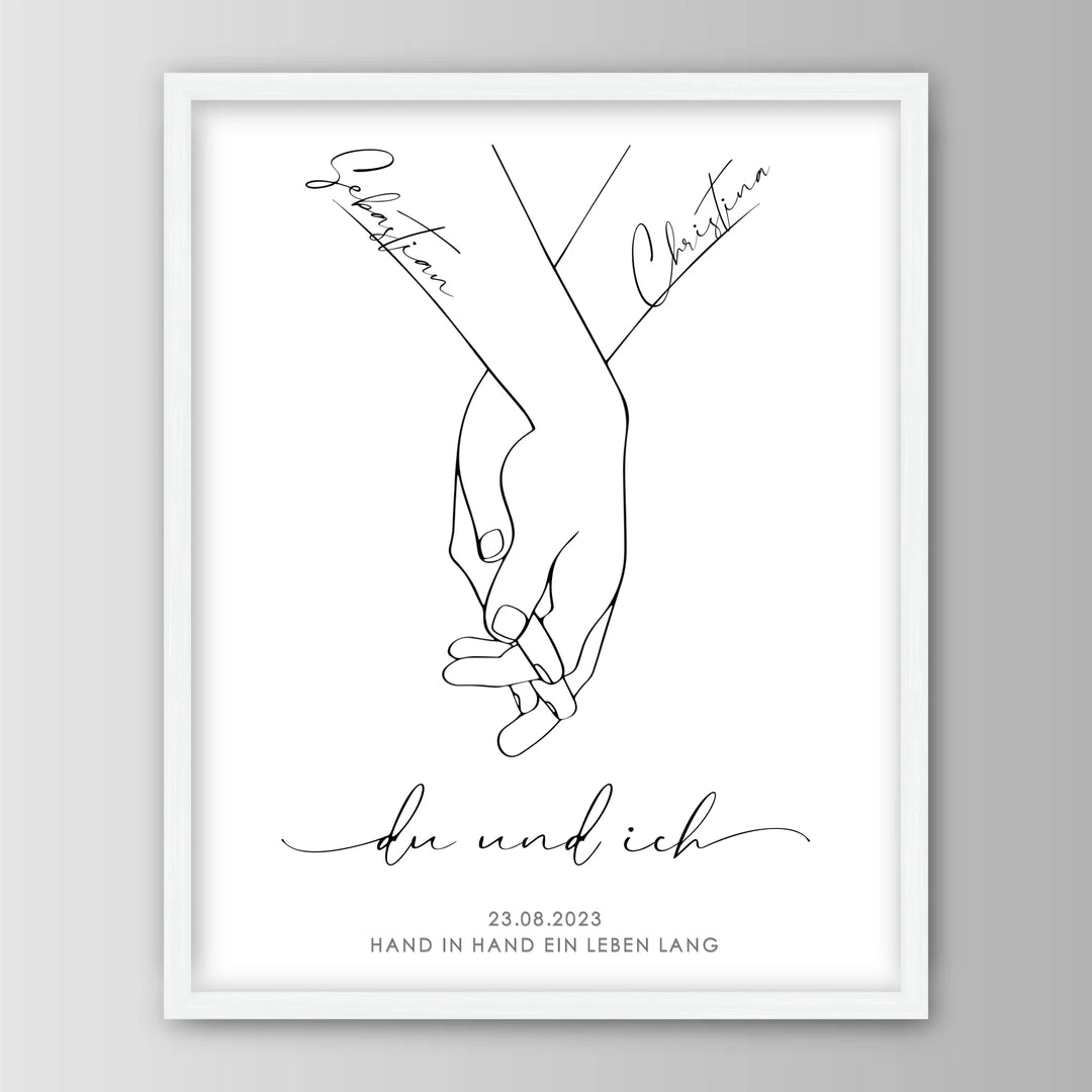 Hand in Hand - Personalisiertes Poster