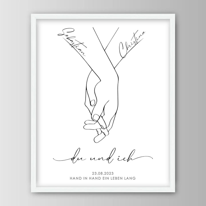 Hand in Hand - Personalisiertes Poster