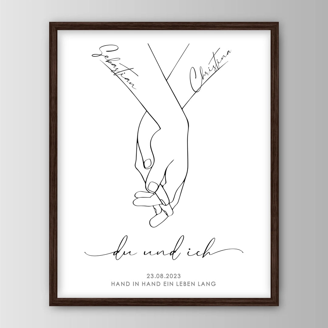 Hand in Hand - Personalisiertes Poster