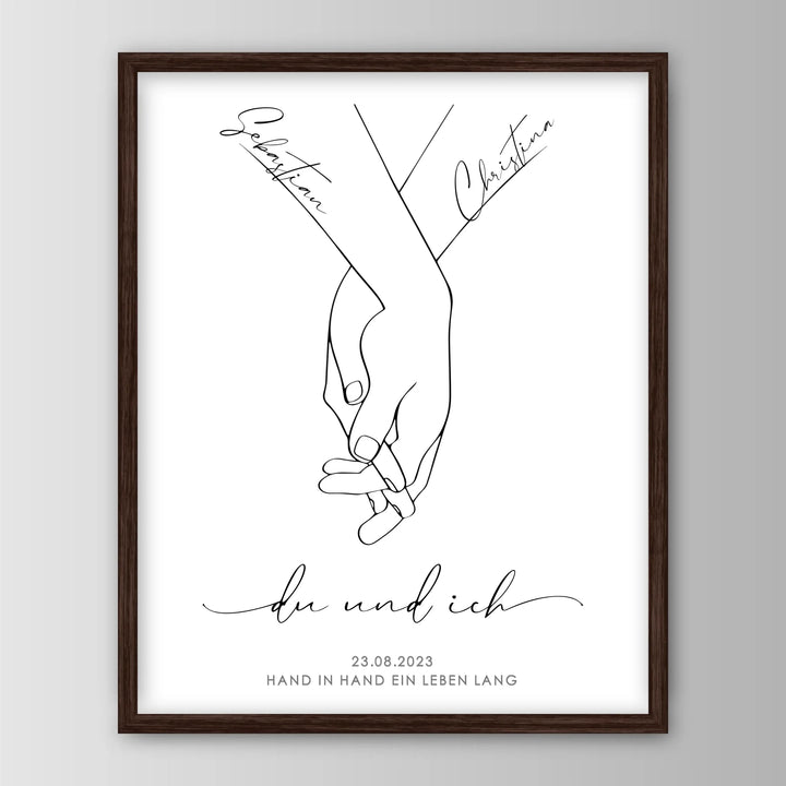 Hand in Hand - Personalisiertes Poster