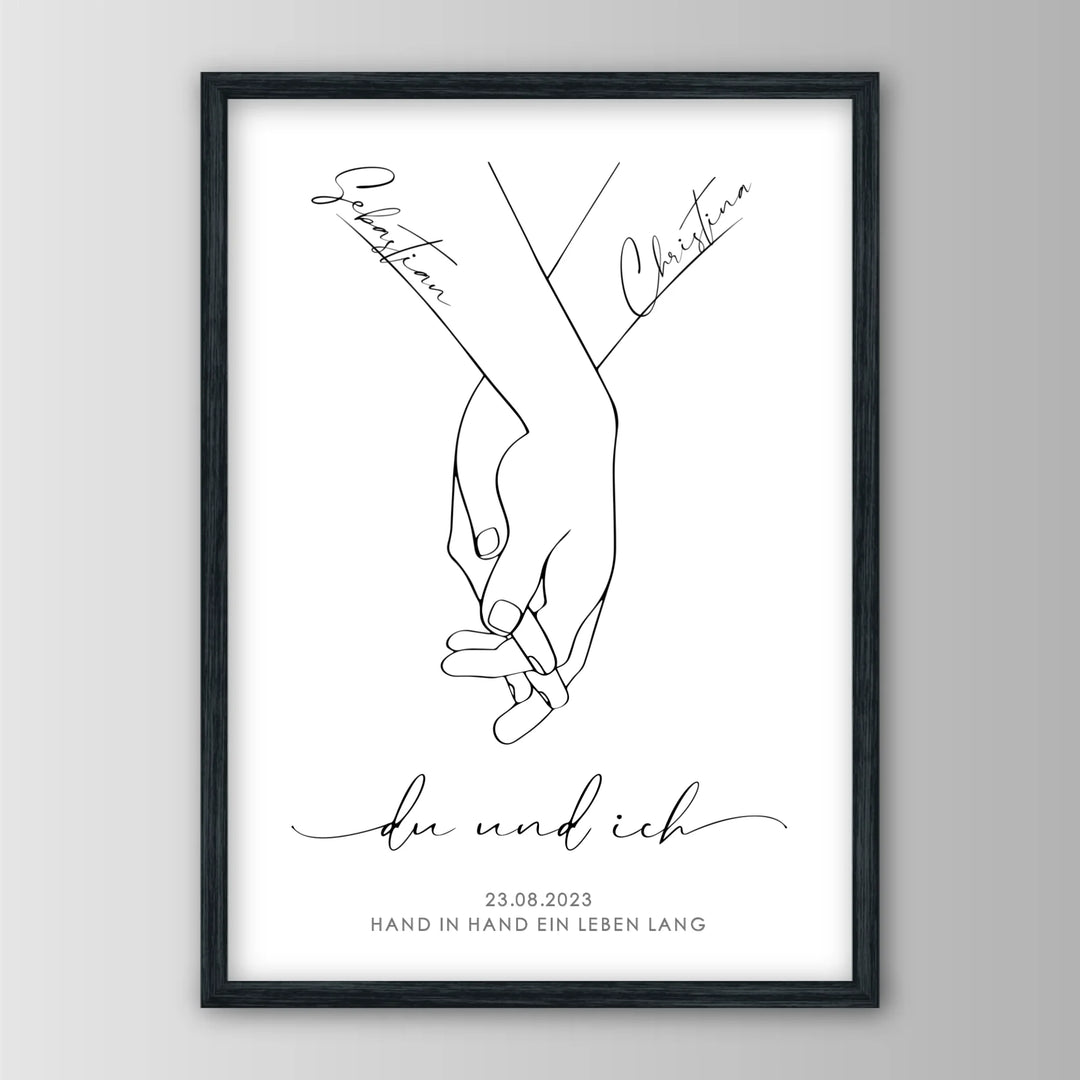 Hand in Hand - Personalisiertes Poster