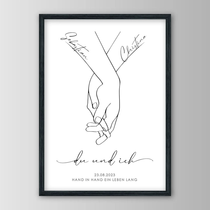 Hand in Hand - Personalisiertes Poster