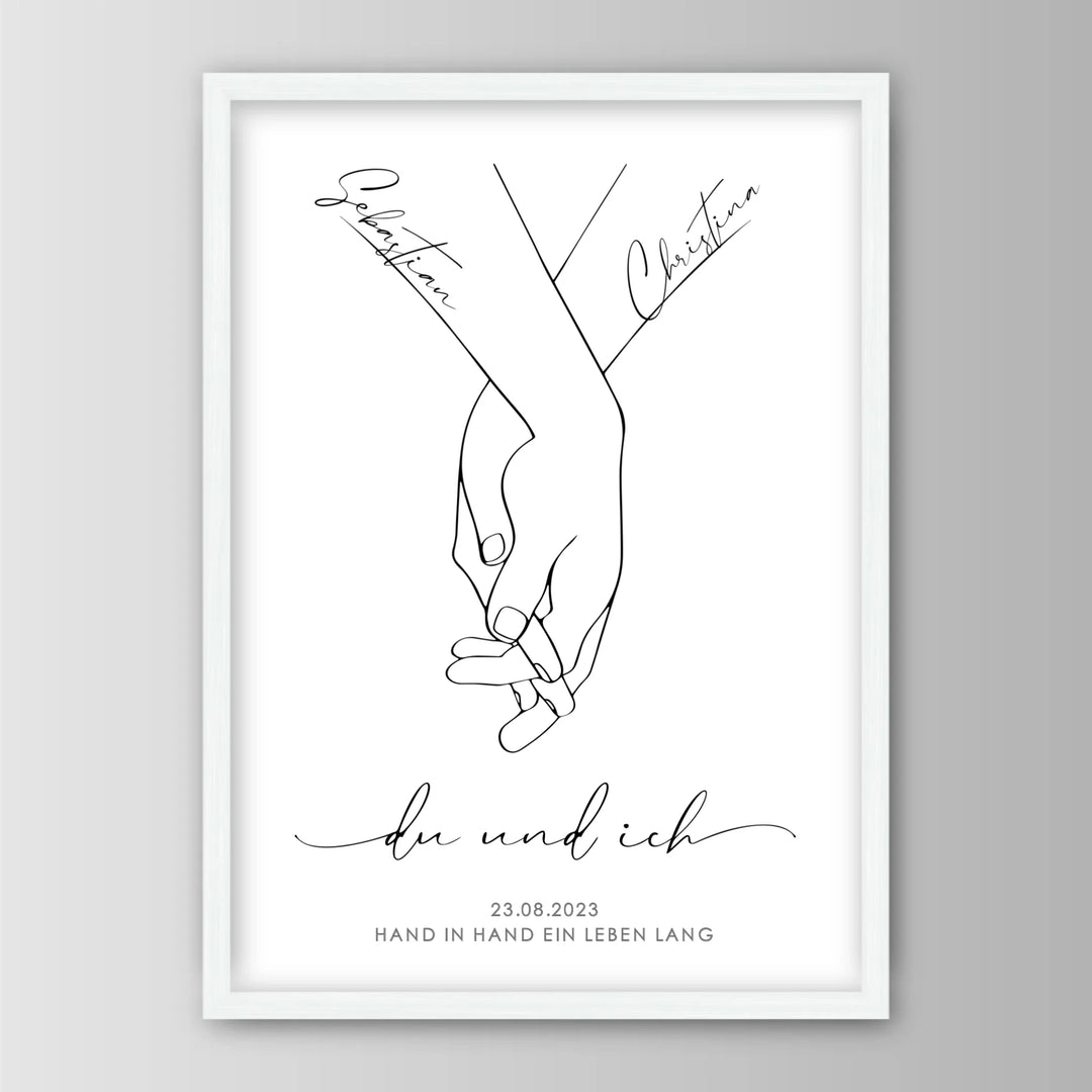 Hand in Hand - Personalisiertes Poster