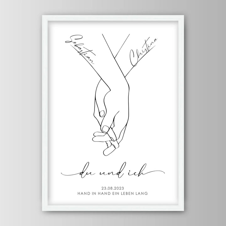 Hand in Hand - Personalisiertes Poster