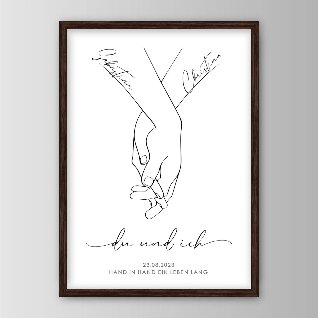 Hand in Hand - Personalisiertes Poster