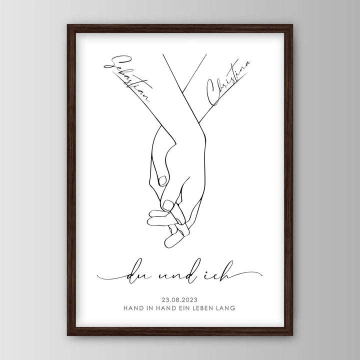 Hand in Hand - Personalisiertes Poster