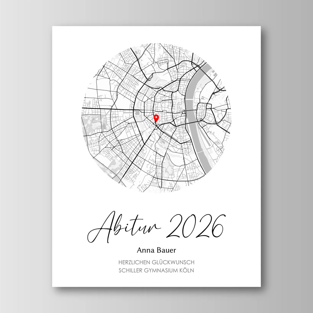 Geschenk zum Abitur - Personalisiertes Poster