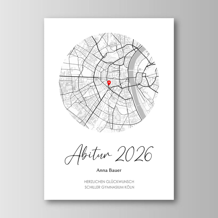 Geschenk zum Abitur - Personalisiertes Poster