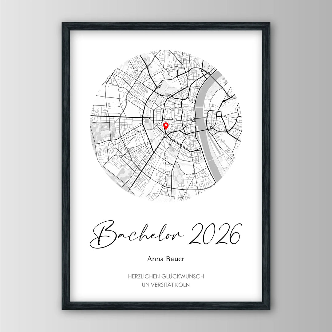 Geschenk zum Bachelor - Personalisiertes Poster