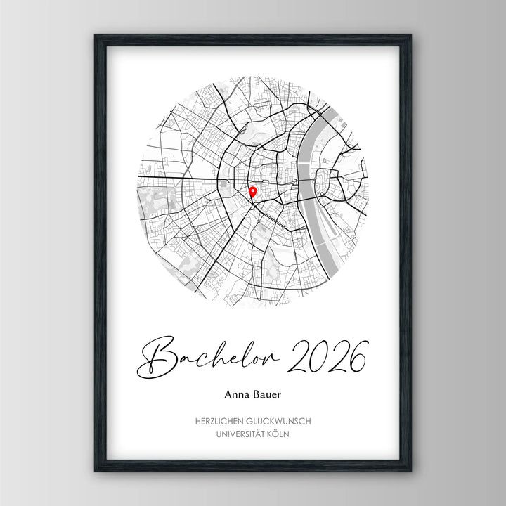 Geschenk zum Bachelor - Personalisiertes Poster