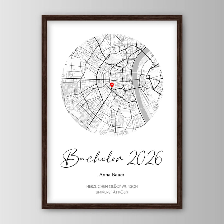 Geschenk zum Bachelor - Personalisiertes Poster