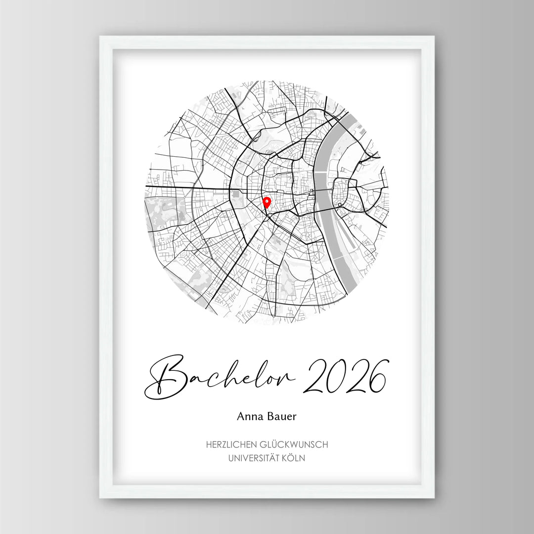 Geschenk zum Bachelor - Personalisiertes Poster