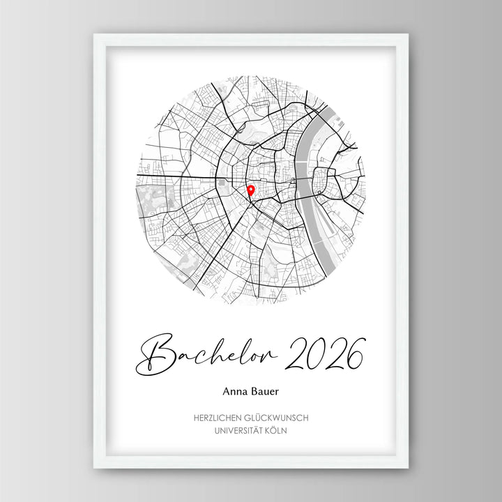 Geschenk zum Bachelor - Personalisiertes Poster