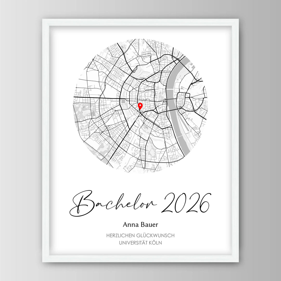 Geschenk zum Bachelor - Personalisiertes Poster