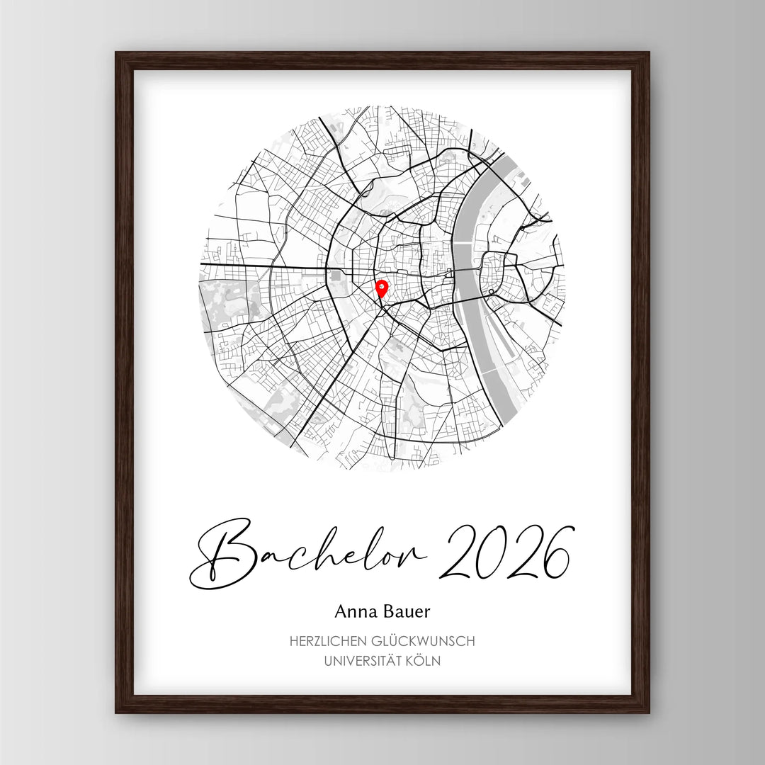 Geschenk zum Bachelor - Personalisiertes Poster