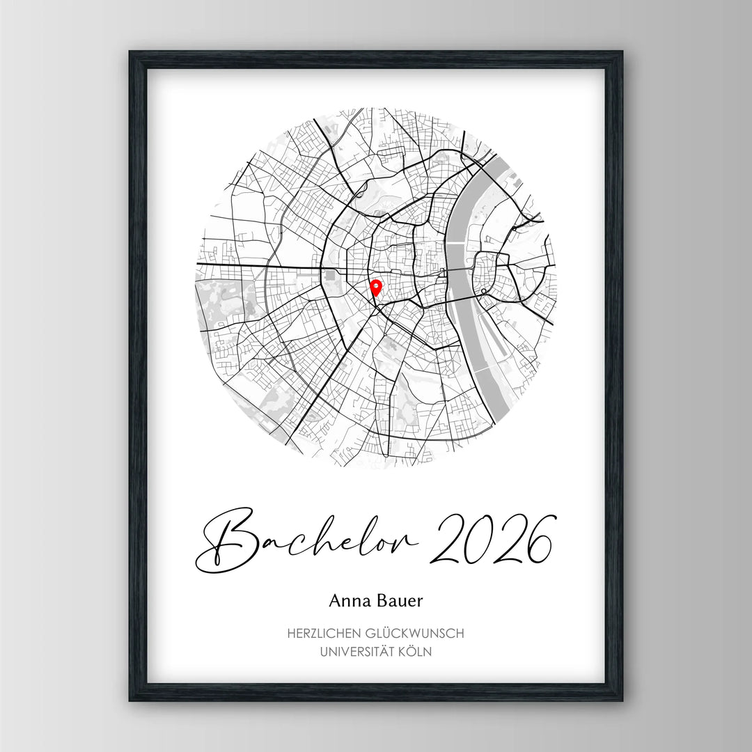 Geschenk zum Bachelor - Personalisiertes Poster