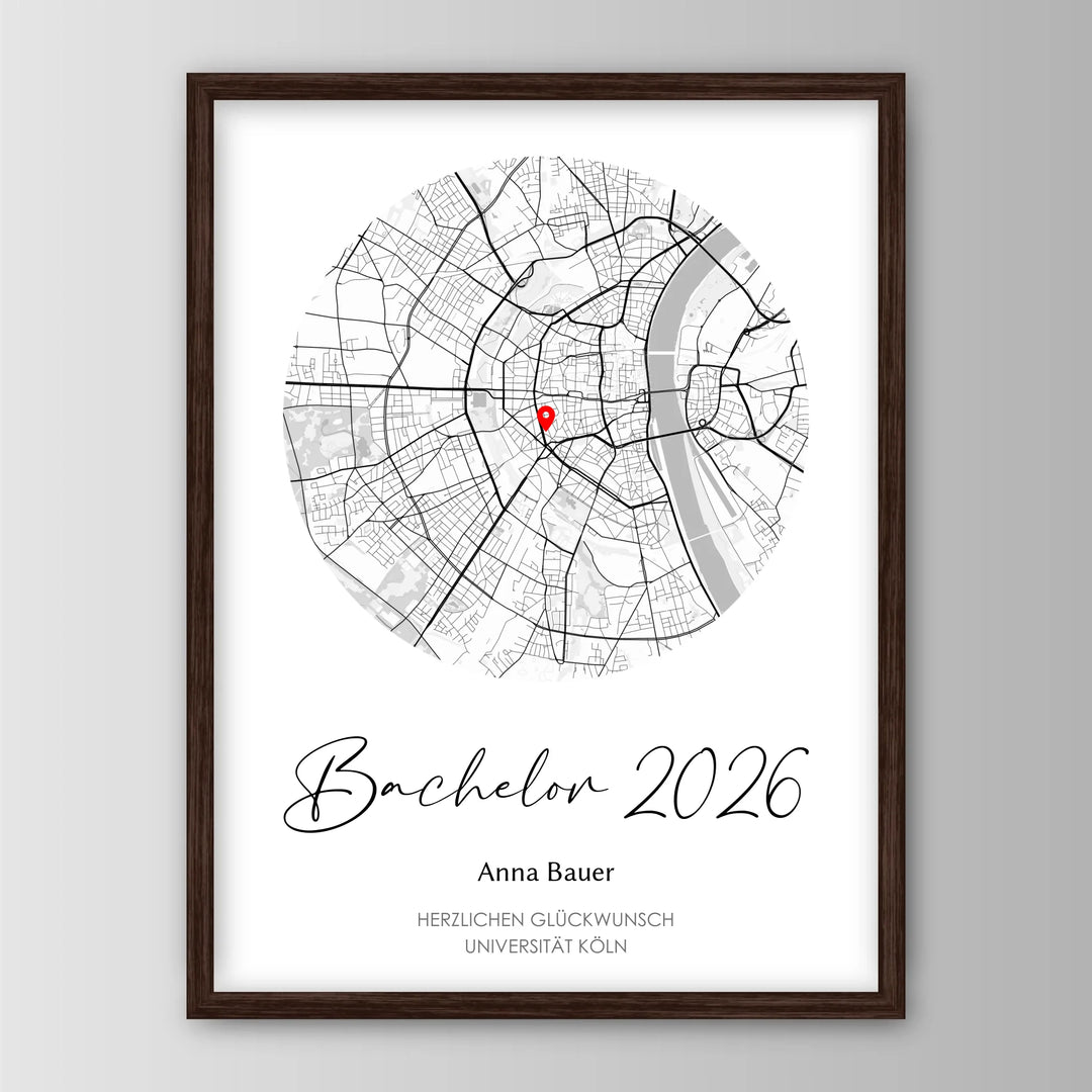Geschenk zum Bachelor - Personalisiertes Poster