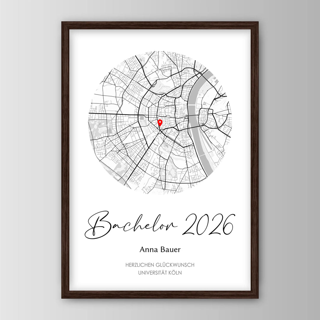 Geschenk zum Bachelor - Personalisiertes Poster