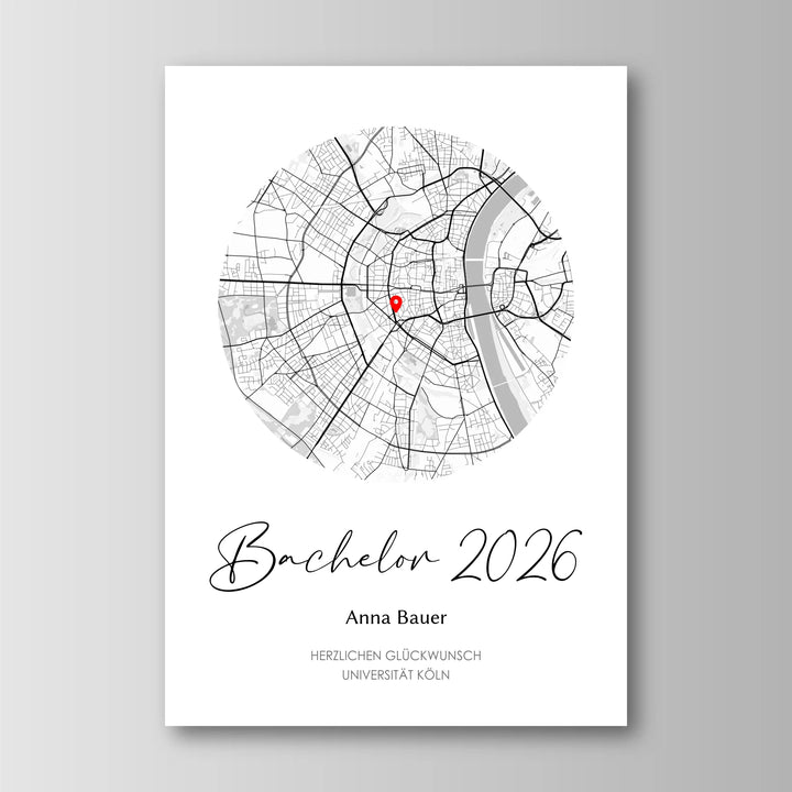 Geschenk zum Bachelor - Personalisiertes Poster