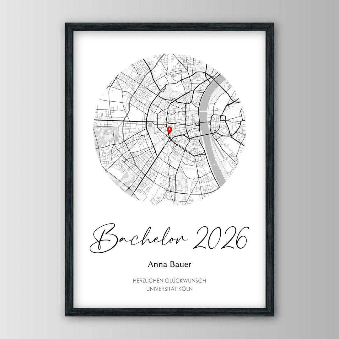 Geschenk zum Bachelor - Personalisiertes Poster
