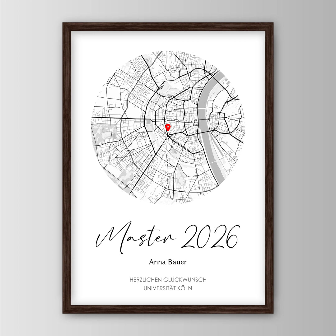 Geschenk zum Masterabschluss - Personalisiertes Poster