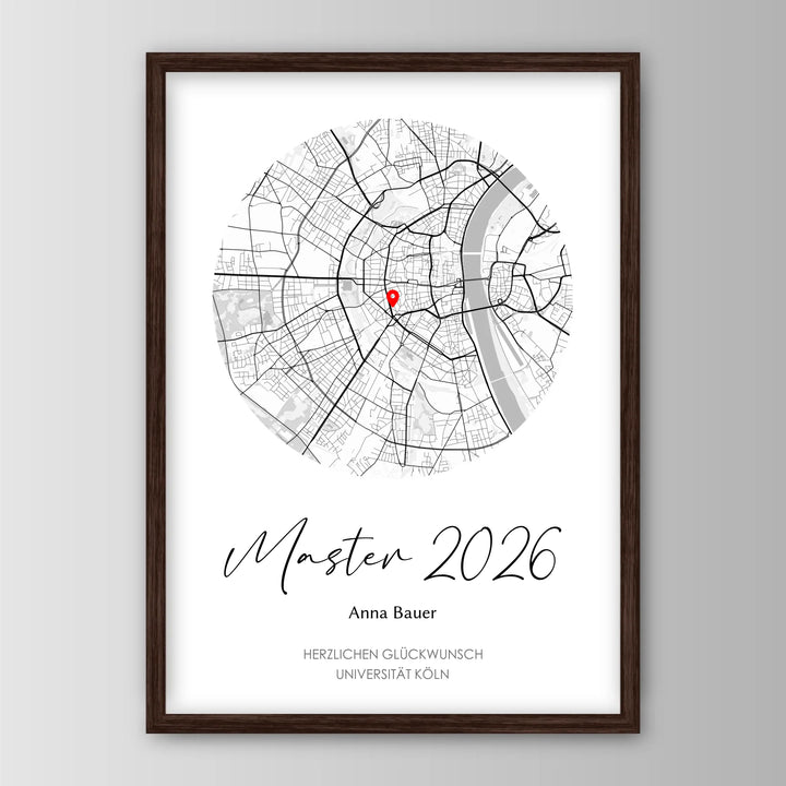 Geschenk zum Masterabschluss - Personalisiertes Poster
