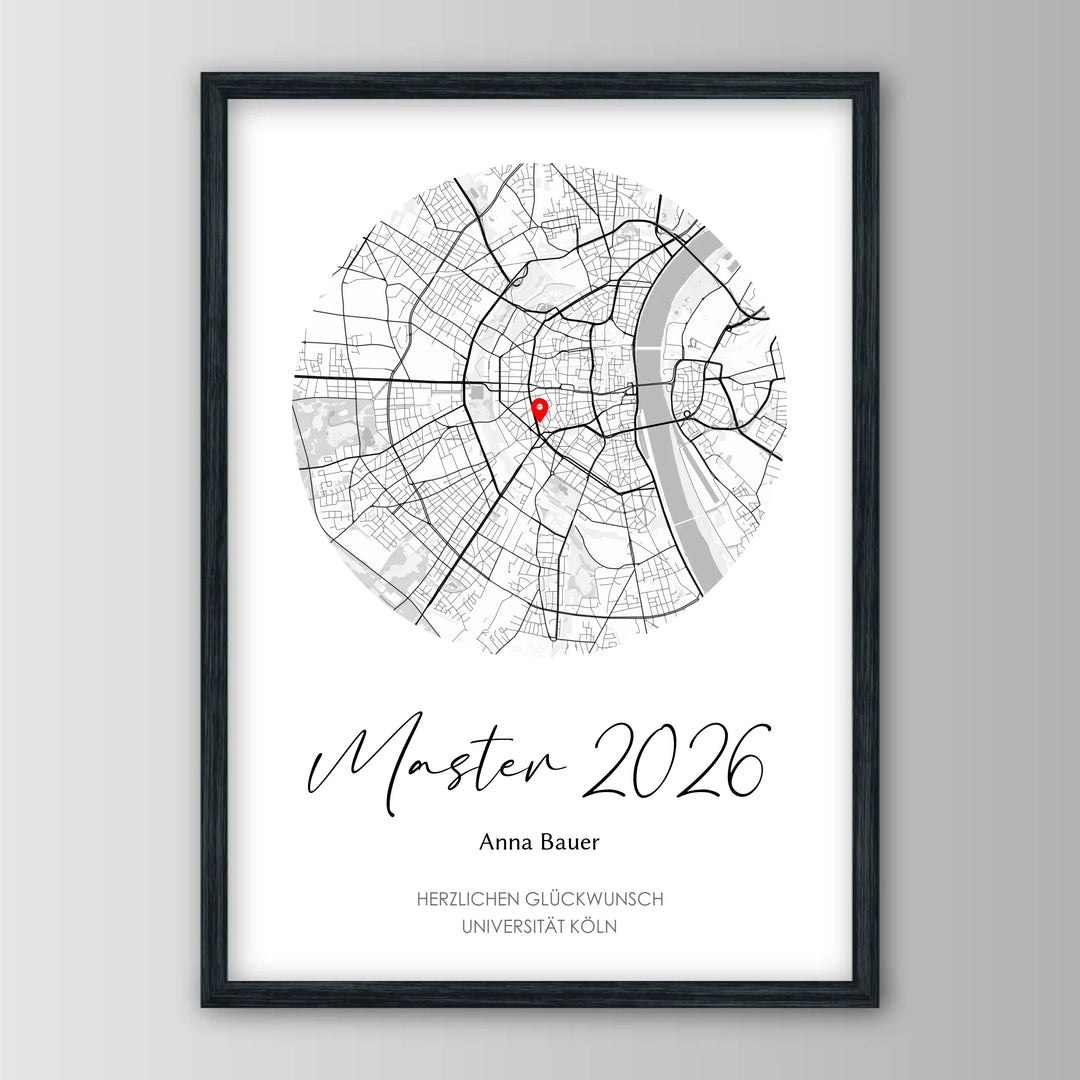 Geschenk zum Masterabschluss - Personalisiertes Poster