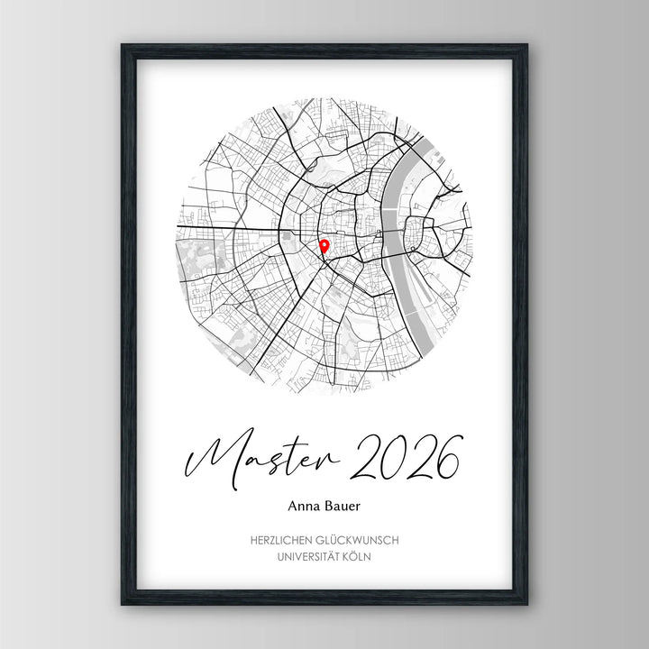 Geschenk zum Masterabschluss - Personalisiertes Poster