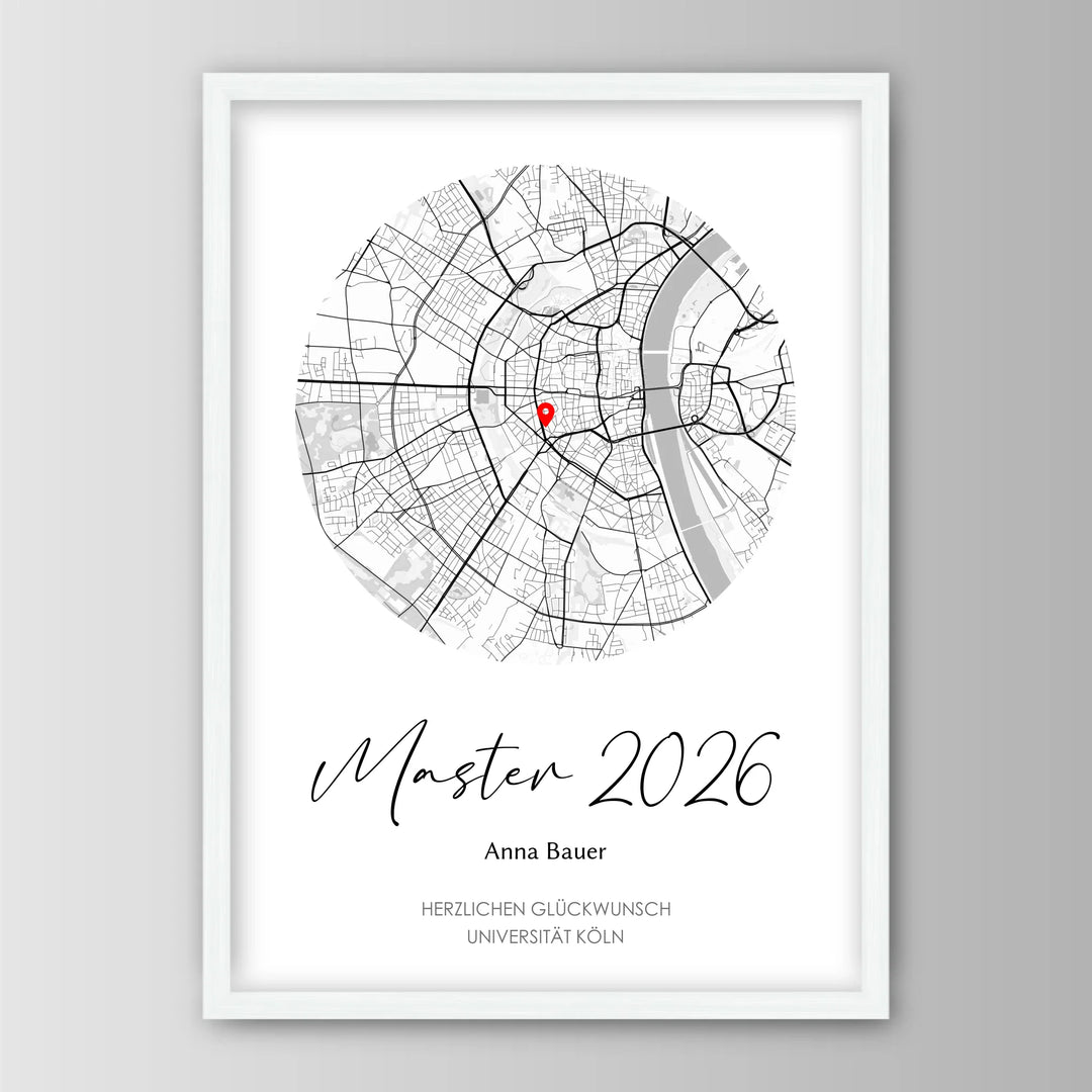 Geschenk zum Masterabschluss - Personalisiertes Poster