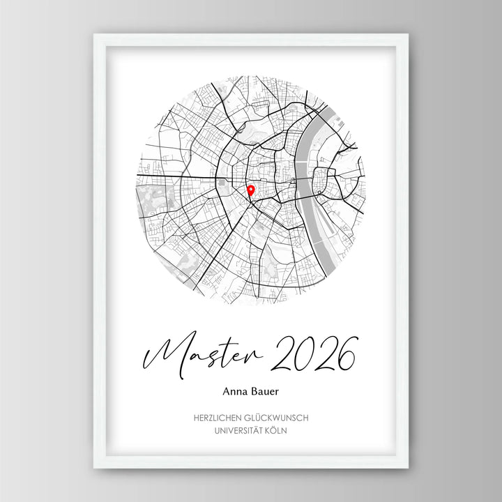 Geschenk zum Masterabschluss - Personalisiertes Poster