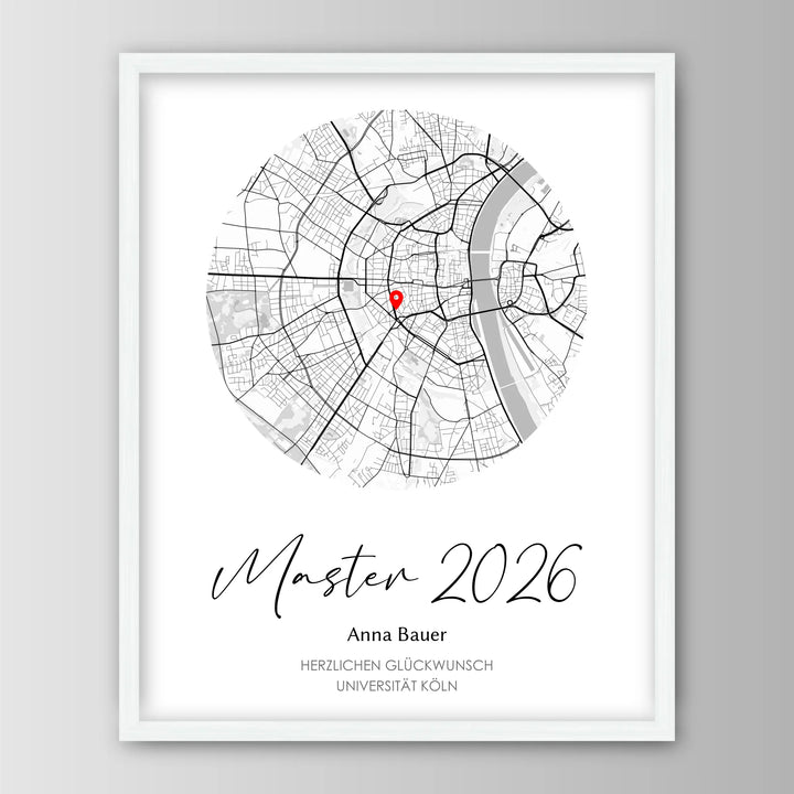 Geschenk zum Masterabschluss - Personalisiertes Poster