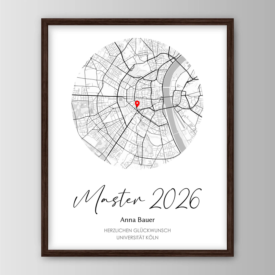 Geschenk zum Masterabschluss - Personalisiertes Poster