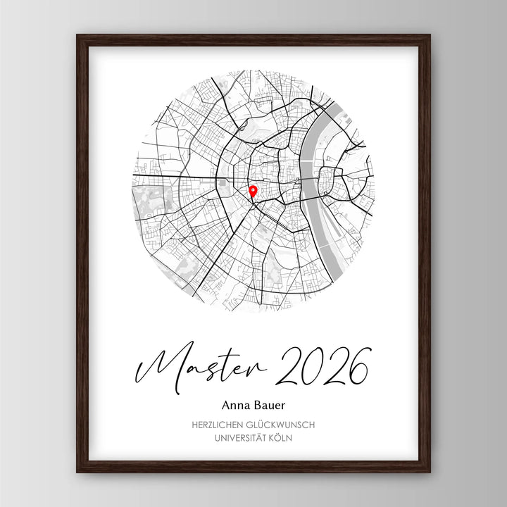 Geschenk zum Masterabschluss - Personalisiertes Poster