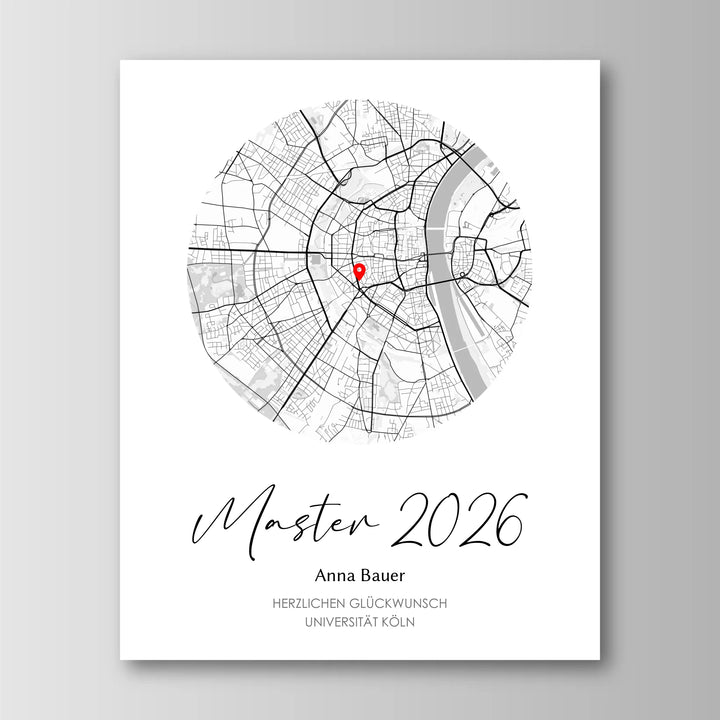 Geschenk zum Masterabschluss - Personalisiertes Poster