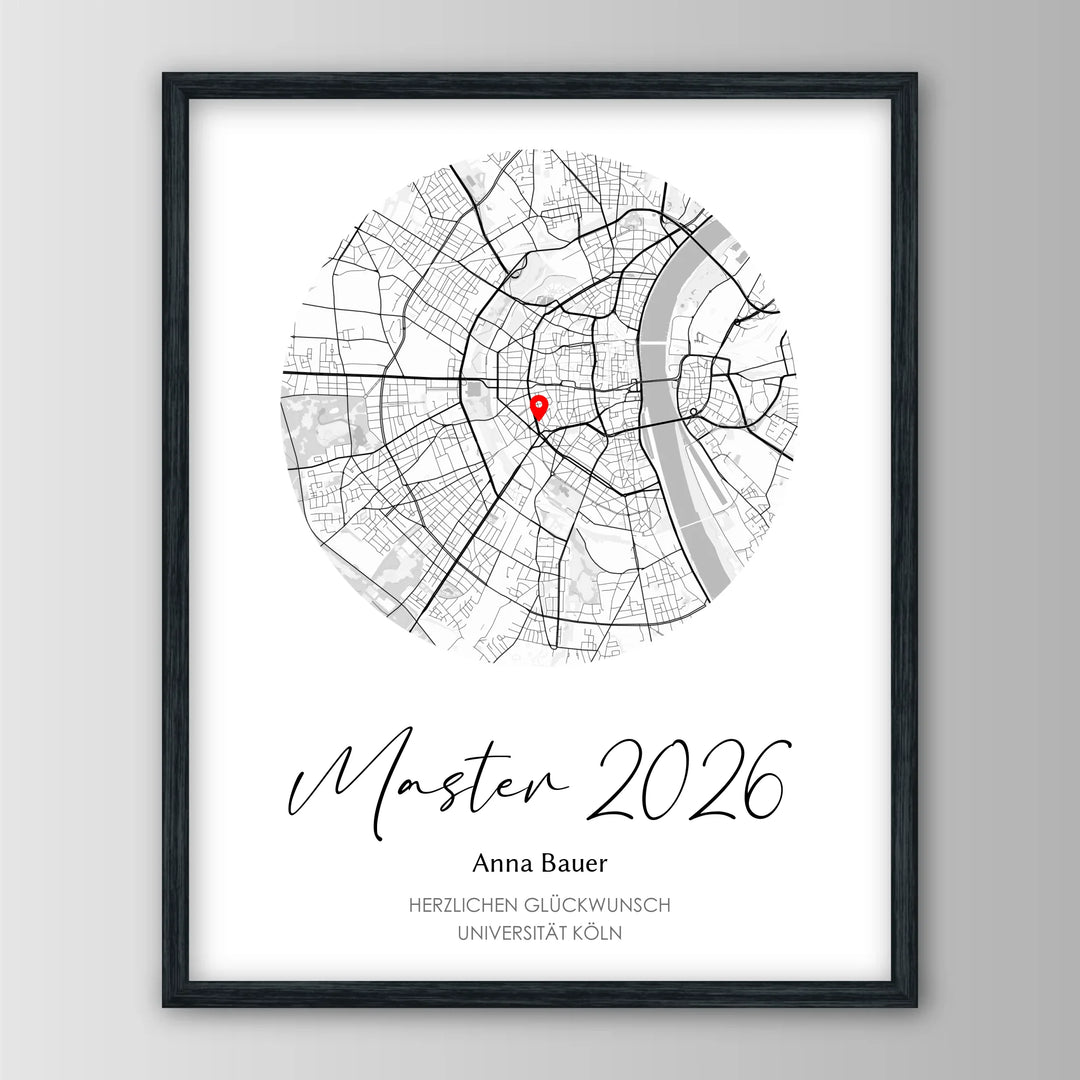 Geschenk zum Masterabschluss - Personalisiertes Poster