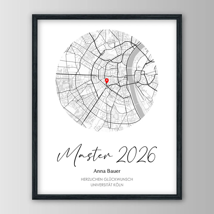 Geschenk zum Masterabschluss - Personalisiertes Poster