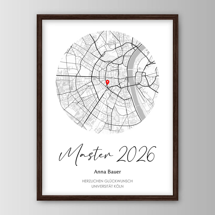 Geschenk zum Masterabschluss - Personalisiertes Poster