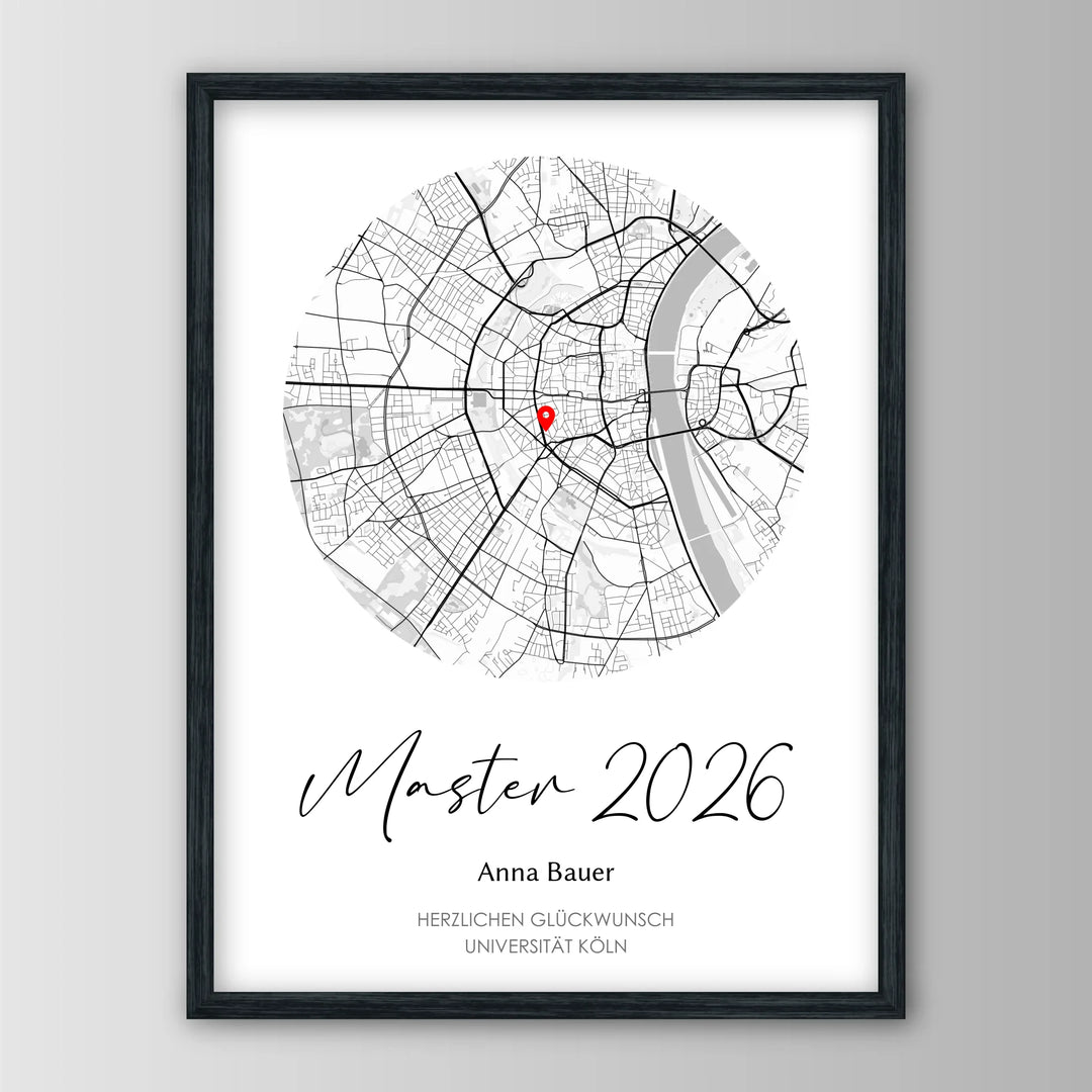 Geschenk zum Masterabschluss - Personalisiertes Poster