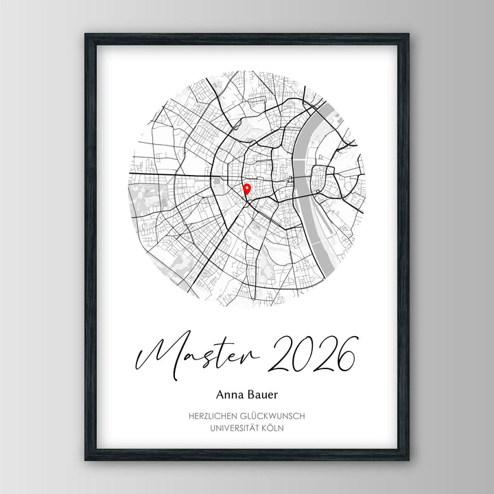 Geschenk zum Masterabschluss - Personalisiertes Poster
