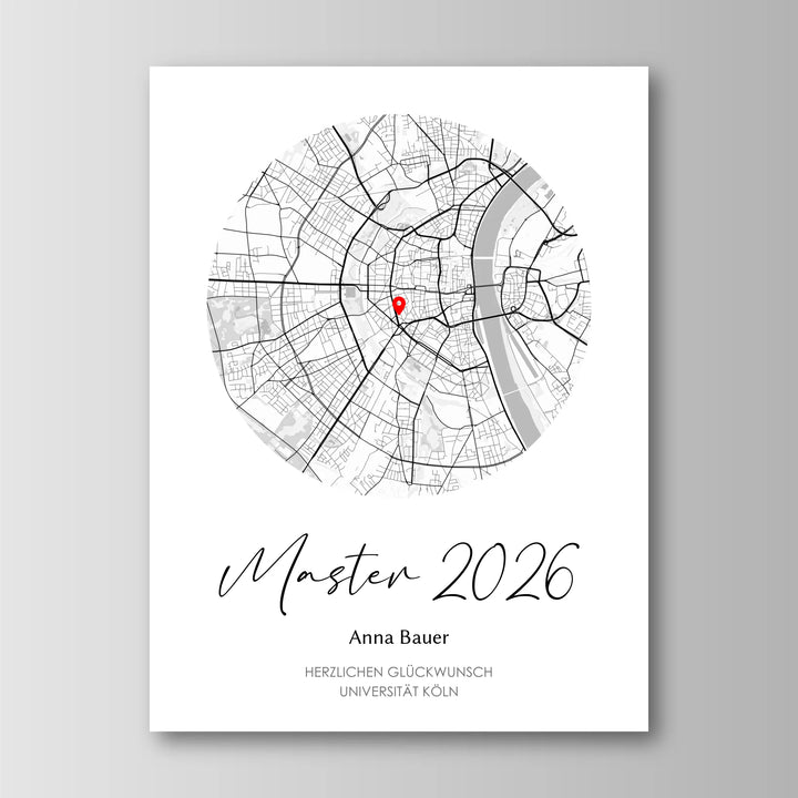 Geschenk zum Masterabschluss - Personalisiertes Poster