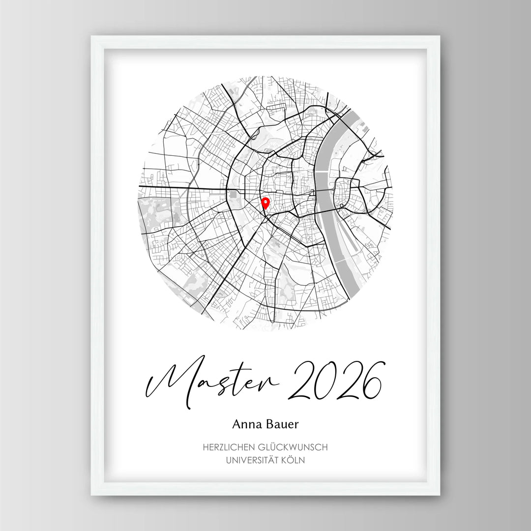 Geschenk zum Masterabschluss - Personalisiertes Poster