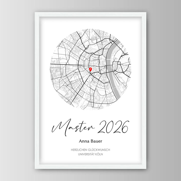 Geschenk zum Masterabschluss - Personalisiertes Poster