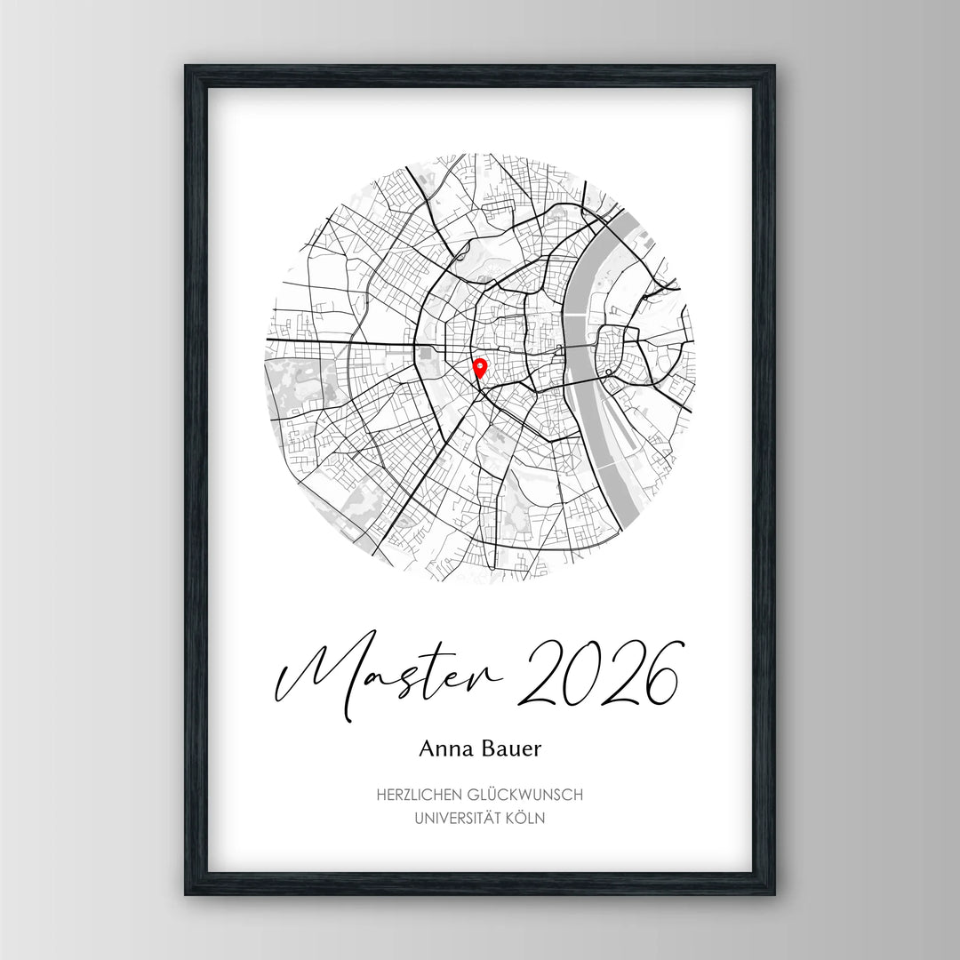 Geschenk zum Masterabschluss - Personalisiertes Poster