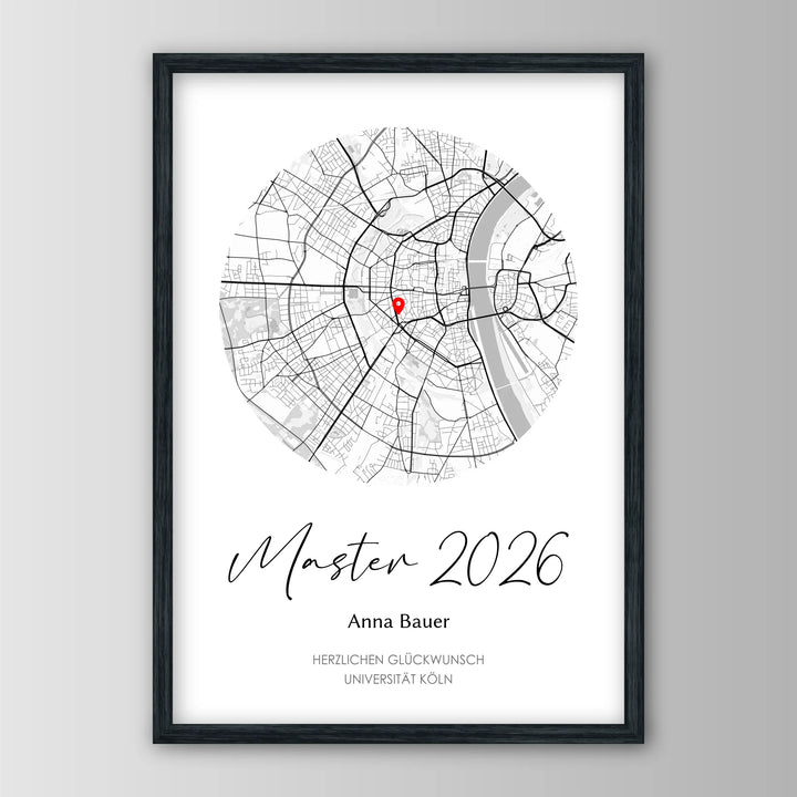 Geschenk zum Masterabschluss - Personalisiertes Poster