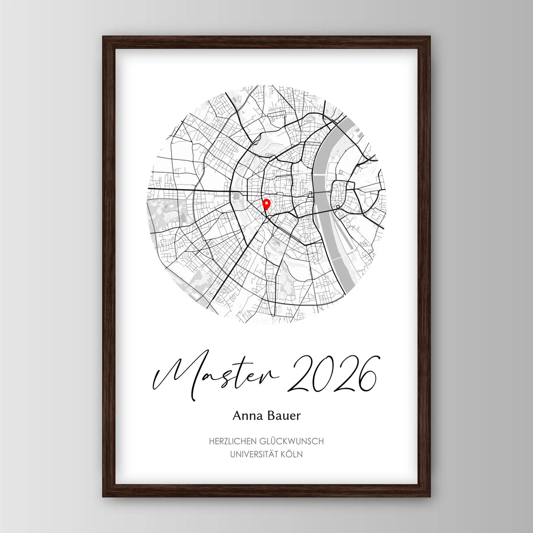 Geschenk zum Masterabschluss - Personalisiertes Poster