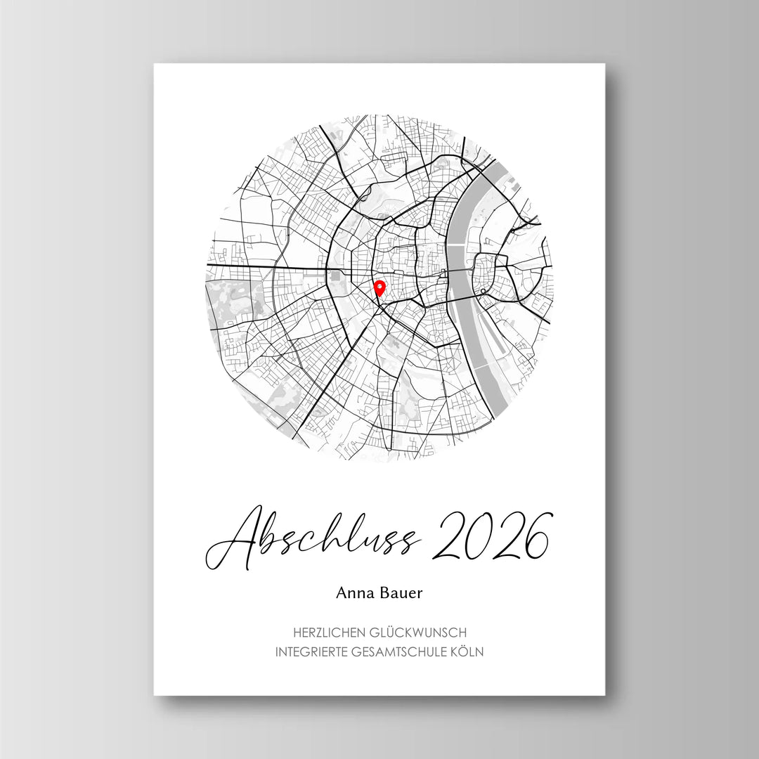 Geschenk zum Schulabschluss - Personalisiertes Poster